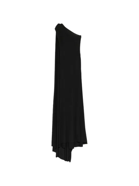 Naeem Khan one-shoulder cape-detail gown Black 142G26