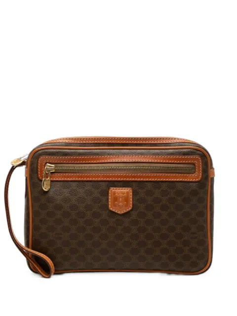 Celine Pre-Owned 1991 Macadam Coated Canvas clutch bag Brown NONNDCIZATRYEFSY
