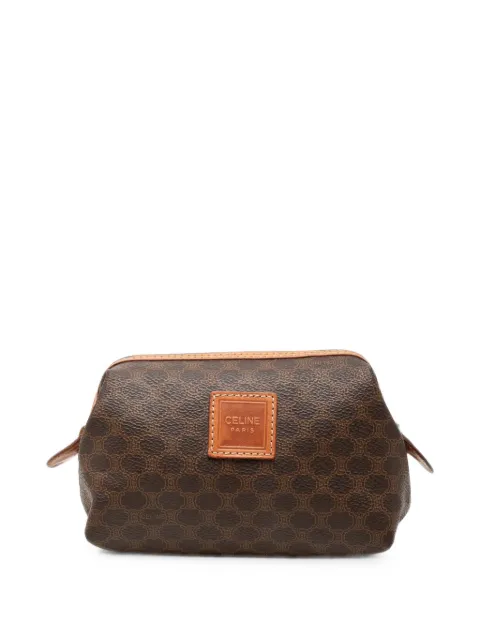 Celine Pre-Owned 20th Century Macadam Coated Canvas pouch Brown T5KFCS363TA59484