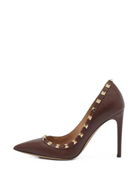 Valentino Garavani Pre-Owned Rockstud pointed-toe pumps Brown 1405758