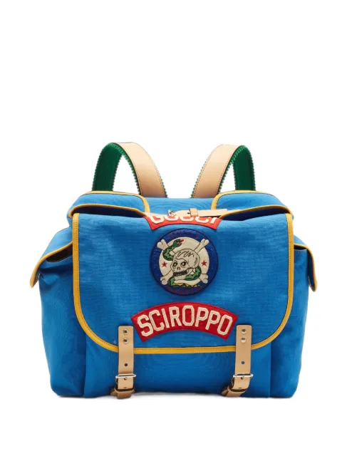 Gucci Pre-Owned Sciroppo patch backpack Blue 1399227