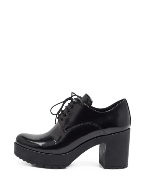 Prada Pre-Owned leather lace-up ankle boots Black 1388589