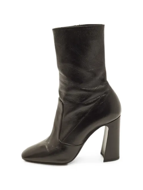 Saint Laurent Pre-Owned Maddie mid-calf block-heel boots Black 1409477
