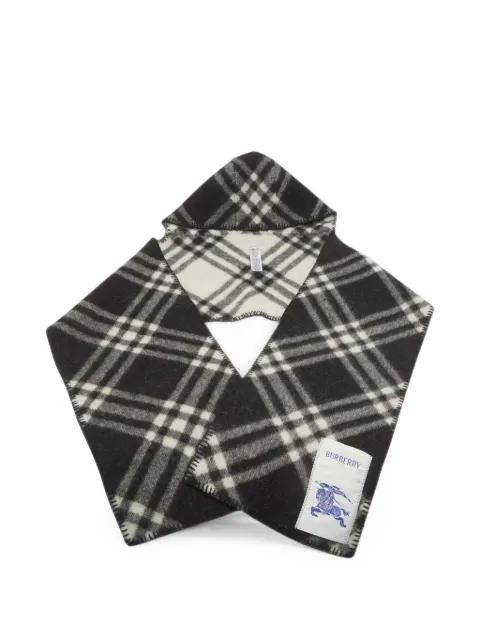 Burberry Pre-Owned check hooded scarf Black 1404948