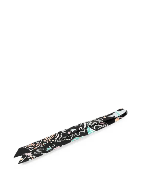Hermès Pre-Owned 2000-2026 Isola di Primavera Doll Silk Twilly Scarf scarves Black RLFTYNK2K61HQWR6