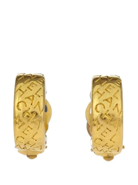 CHANEL Pre-Owned 1990-2000s hoop clip-on earrings Gold 179291