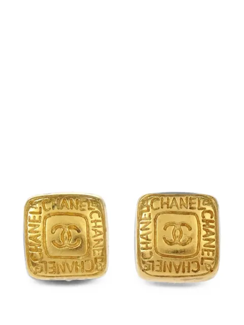 CHANEL Pre-Owned 1999 clip-on earrings Gold 179279