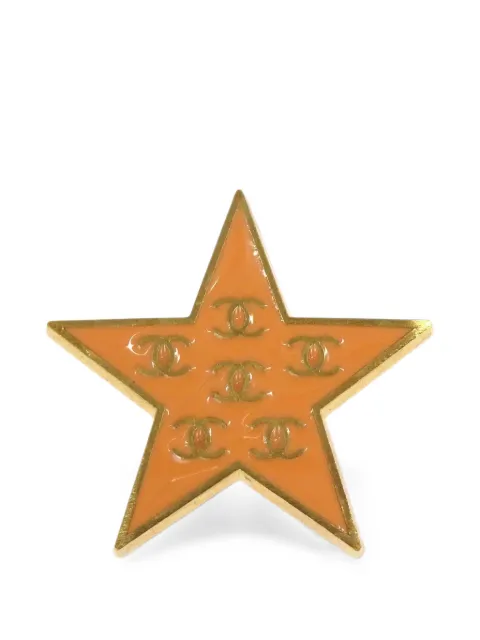 CHANEL Pre-Owned 2001 star-shape brooch Gold 179278