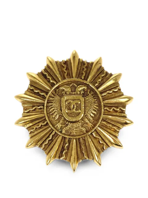 CHANEL Pre-Owned 1990-2000s sun-design brooch Gold 197910