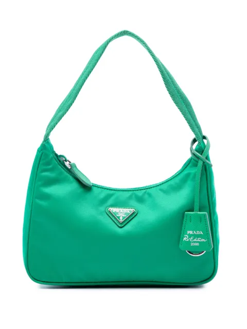 Prada Pre-Owned 2019-2026 Mini Tessuto Re Edition 2000 shoulder bag Green MNJVX05IKW40MT41