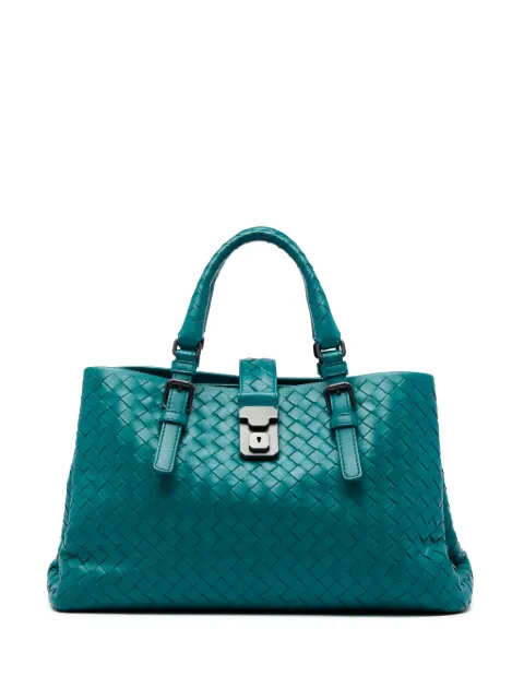 Bottega Veneta Pre-Owned 2012-2016 Small Nappa Intrecciato Roma satchel Blue ZTJ9TUT09NHTYCZI
