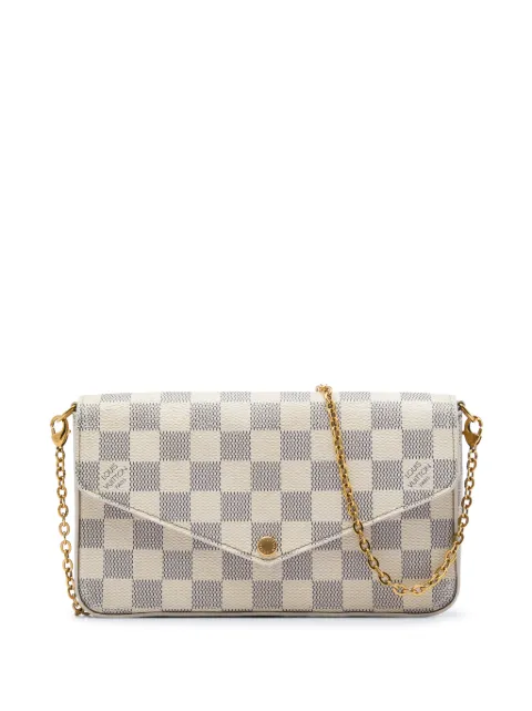 Louis Vuitton Pre-Owned 2016 Damier Azur Pochette Felicie crossbody bag White 8R8M4WXWB1LG1I67