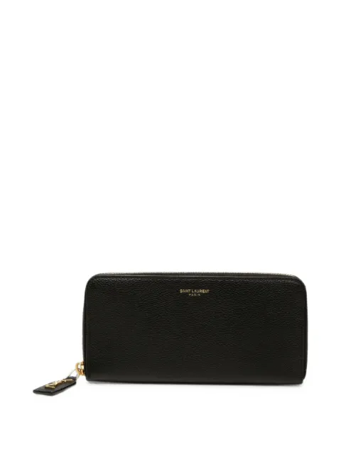 Saint Laurent Pre-Owned 2020 Leather Zip Around Wallet long wallets Black DZNZ8BFMF4S6Q92P