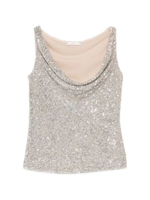 Naeem Khan sequin-embellished top Silver 111T26