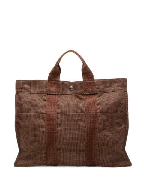 Hermès Pre-Owned 1990-2010 Canvas Herline MM tote bag Brown U93RCY04LUM0YEWL
