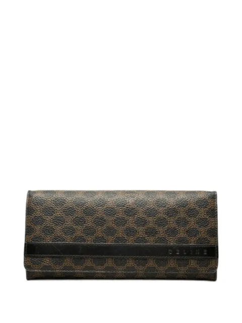 Celine Pre-Owned 2000 Macadam Coated Canvas Wallet long wallets Black 6TTHG3L2P3TJ6DS5