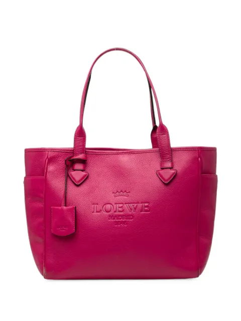 Loewe Pre-Owned 2010-2015 Leather Heritage tote bag Pink PBMZ1S73C6SB1VSA
