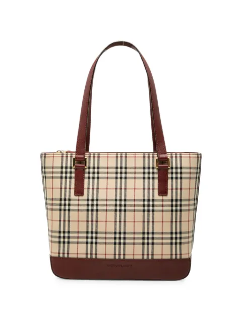 Burberry Pre-Owned 2000-2017 House Check Canvas tote bag Neutrals USBE3PTNP238AU58