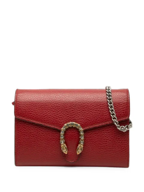 Gucci Pre-Owned 2016-2026 Calfskin Dionysus Wallet on Chain crossbody bag Red 53P12DWSPTDBEO6X