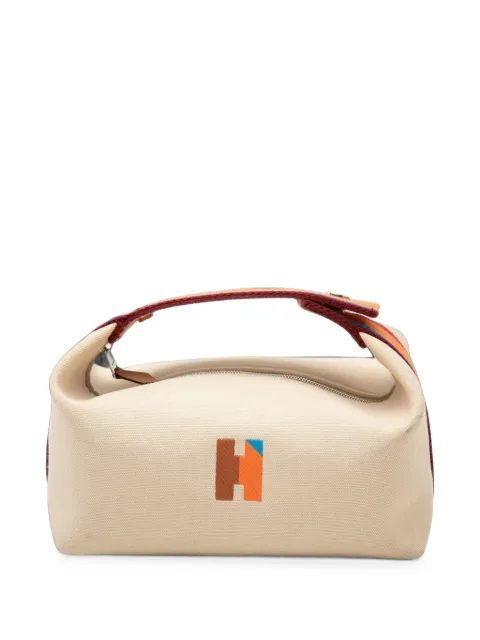 Hermès Pre-Owned 2010-2026 Small Toile Bride A Brac H Pavillon Case vanity bag Brown OG1V72MSA1ZZUHH4
