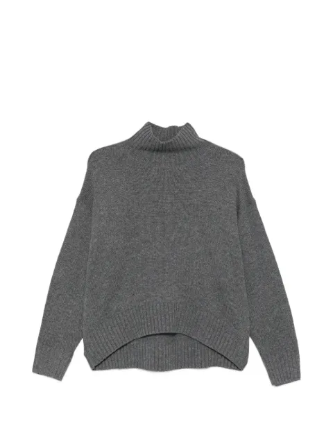 Luisa Cerano high-low turtleneck sweater Grey 1488595935