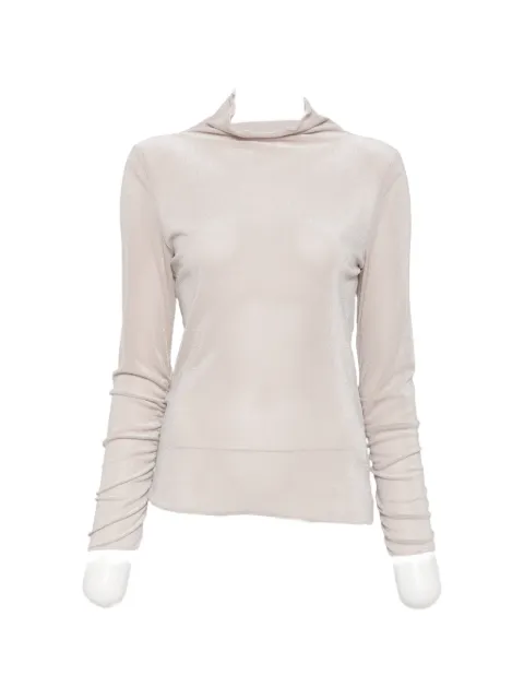 Luisa Cerano ruched roll-neck top Neutrals 3484247972