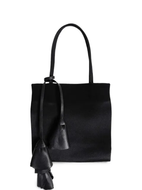 Magda Butrym Julia floral-embellished silk shoulder bag Black 901726