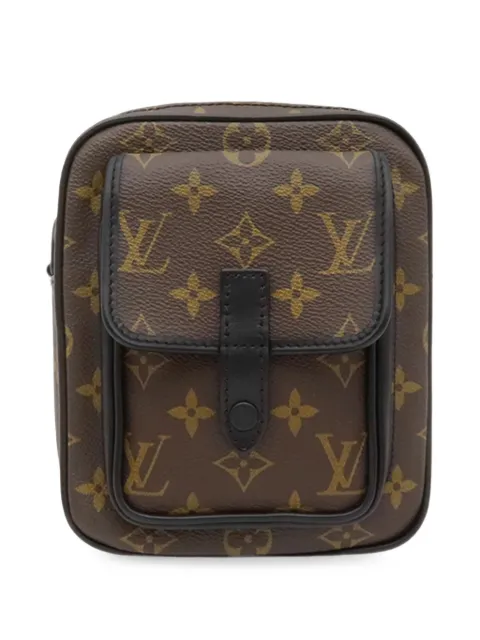 Louis Vuitton Pre-Owned 2020 Monogram Macassar Christopher Wearable crossbody bag Black 5MCP1YWRU68NDLU0