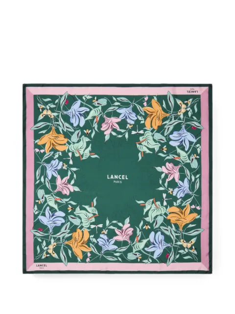 Lancel floral-print silk scarf Green A13494VSTU