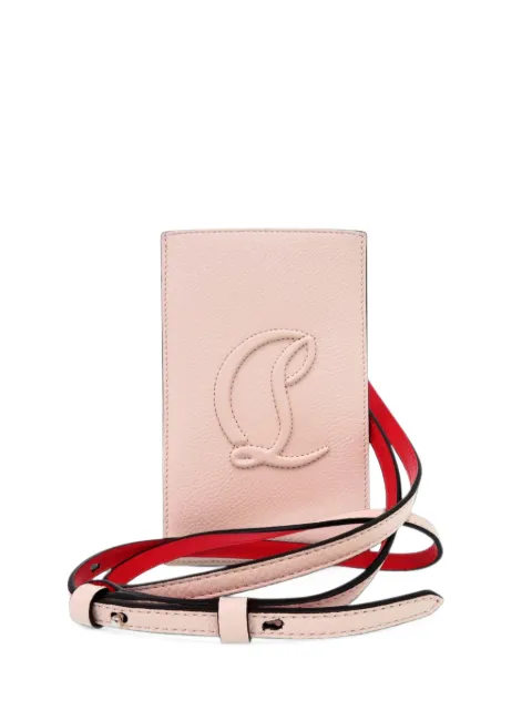 Christian Louboutin Pre-Owned 2010-2026 Grained Calfskin By My Side Phone Holder crossbody bag Pink G7N00YTYH8N63HGM