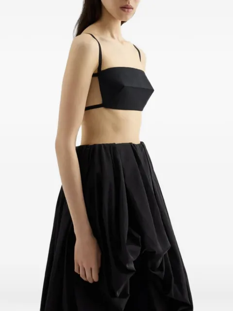 Jil Sander silk faille top Black J03ZZ0243J40411