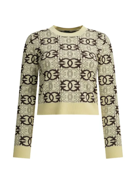 PINKO monogram-pattern sweater Neutrals 106041A2YD