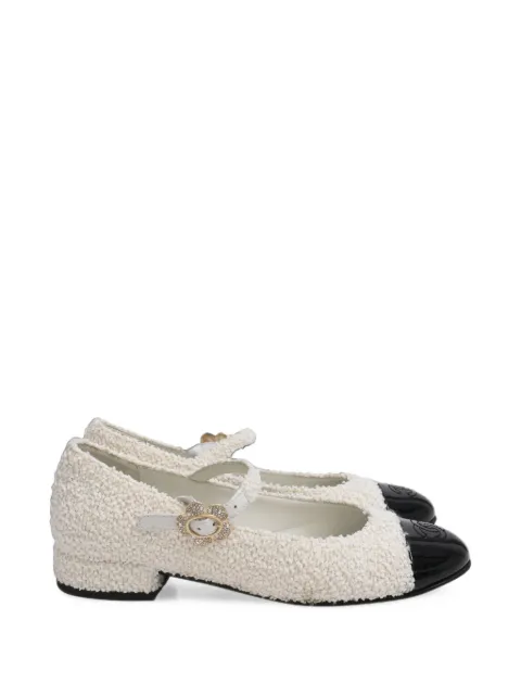 CHANEL Pre-Owned CC tweed ballet flats Neutrals RFCPUHKSH727138W
