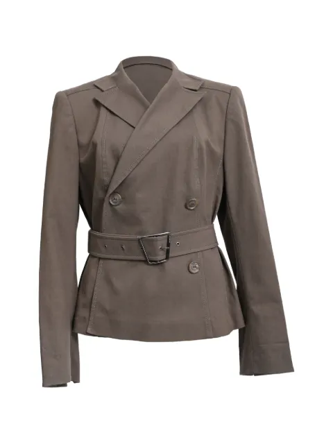 Akris belted double-breasted jacket Brown RFCPUHKCL757686W