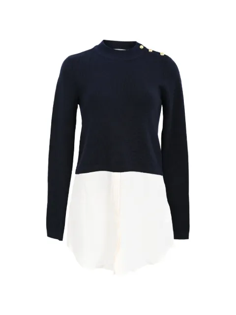 SANDRO Salima layered-effect sweater Blue RFCPUHKCL717551W