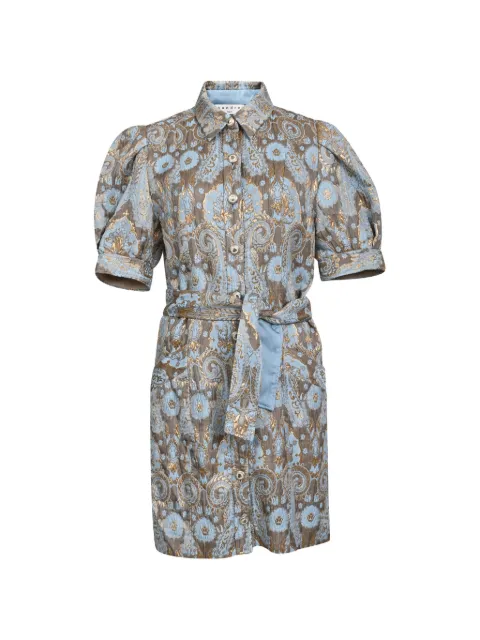 SANDRO Orlan metallic jacquard mini dress Blue RFCPUHKCL737455W