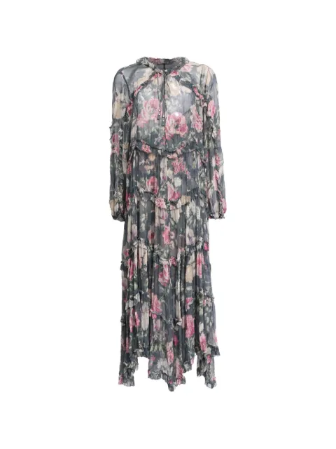 ZIMMERMANN floral-print tiered dress Grey RFCPUHKCL757359W