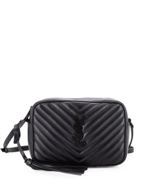 Saint Laurent Pre-Owned Lou Camera Bag Matelasse Chevron Leather Small crossbody bag Black QIA1AH8CGPSC6H3E