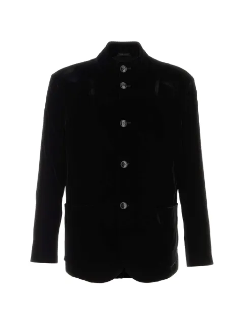 Giorgio Armani velvet mandarin-collar blazer Black GM004677TE10046