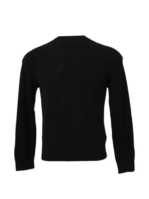 Saint Laurent Pre-Owned crew-neck sweater Black MRPPUHKCL448445M