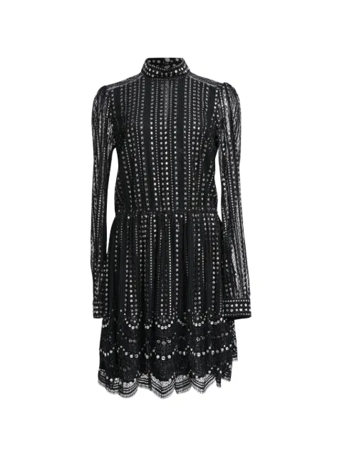 Michael Kors Vintage Embellished lace mini dress Black RFCPUHKCL757360W