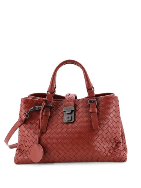 Bottega Veneta Pre-Owned Roma Bag Intrecciato Nappa Small tote bag Red OSMLRCIJQRU3ZV9G