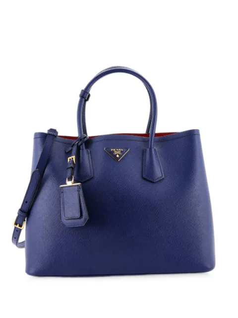 Prada Pre-Owned Cuir Double Saffiano Leather Medium tote bag Blue G1XNWE19IUJKWLV5