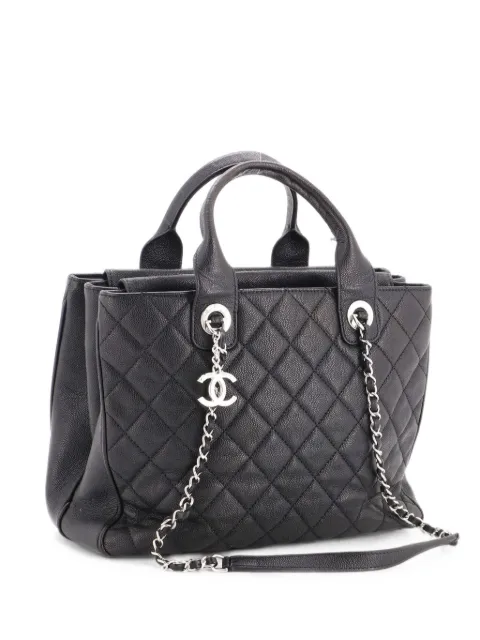 CHANEL Pre-Owned Urban Companion Top Handle Shopping Tote Quilted Caviar Medium satchel Black B9M7109WISX4QBBA