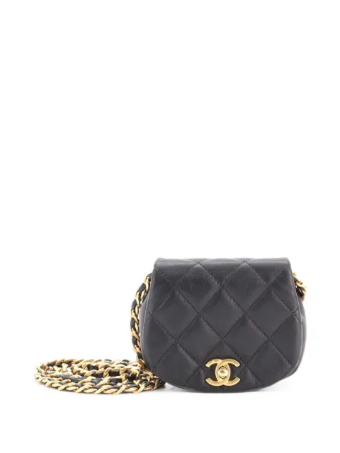 CHANEL Pre-Owned Coco Mail Clutch with Chain Quilted Calfskin Mini crossbody bag Black DAZT4OYYOKXYGC89