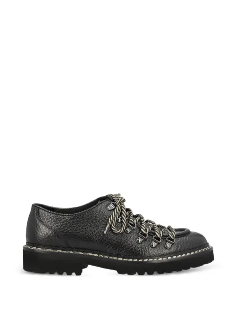 Doucal's grained-leather lace-up Derby shoes Black DU2736PHISUF241NN00