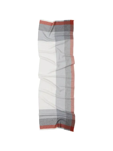 Brunello Cucinelli wool and cashmere checked twill scarf White 262MSC666AGCPZ03