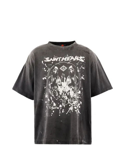 SAINT MXXXXXX x blackmeans graphic-print T-shirt Black SMMK10000C50