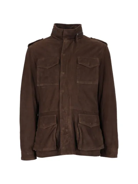 Al Duca D’Aosta 1902 suede field jacket Brown SANTACROCE