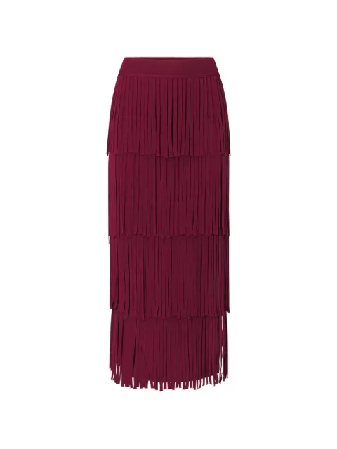 Simon Miller Za Za tiered fringe maxi skirt Red W71936051
